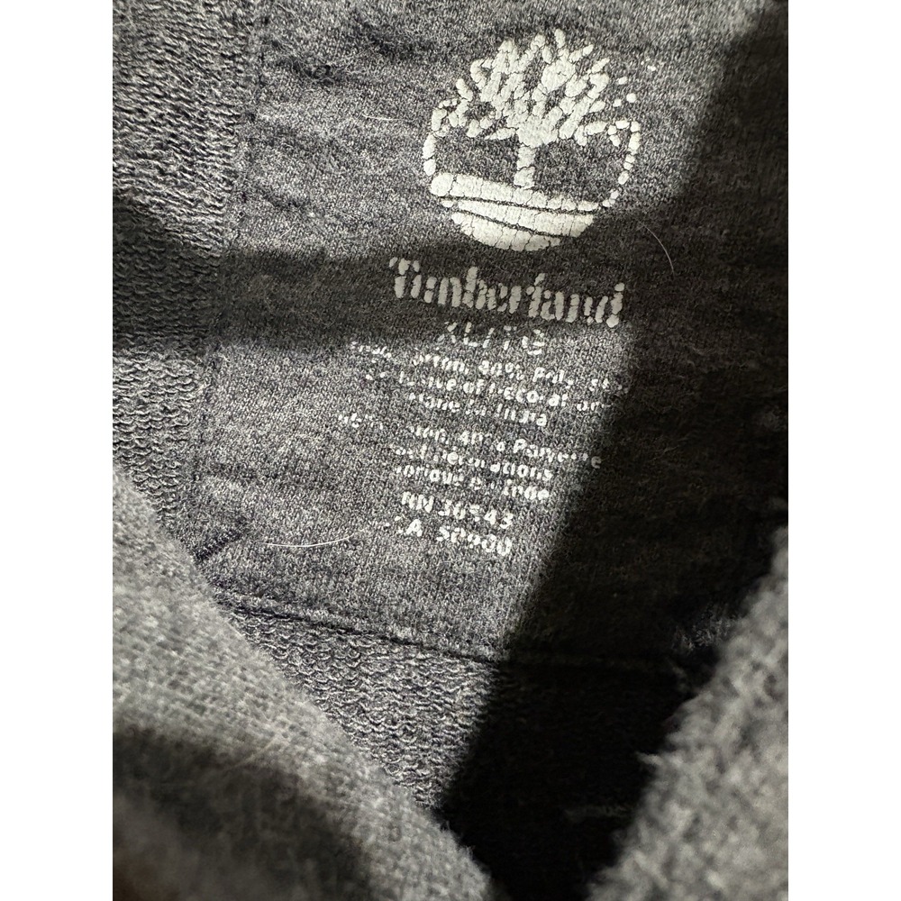 Timberland Dark Grey Men's Pullover Hoodie With Logo Size XL - Picture 2 of 4